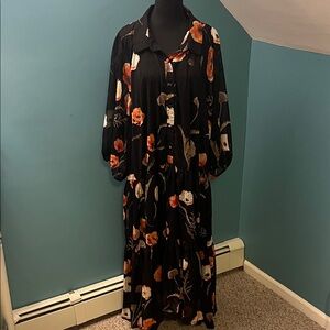 Wayward Fancies eShakti Floral Maxi Dress Size 5X - 32W